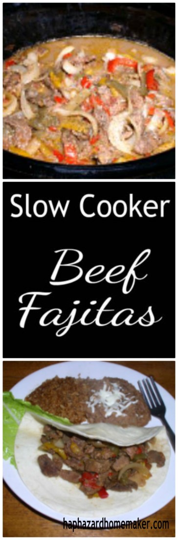 Slow Cooker Beef Fajitas - haphazardhomemaker.com