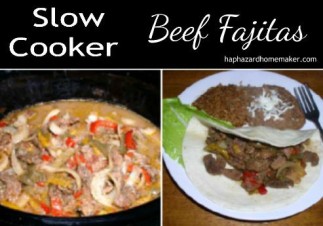 Easy Slow Cooker Beef Fajitas Collage - haphazardhomemaker.com