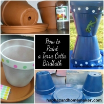 Paint a Terra Cotta Clay Pot Birdbath