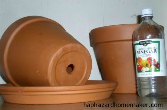 How to clean terra cotta clay pots.
