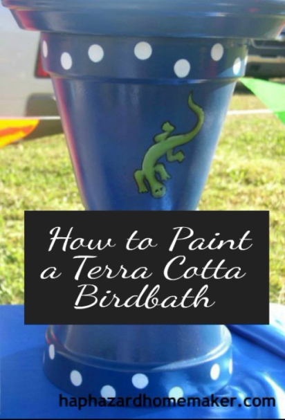 How to Paint a Terra Cotta Birdbath