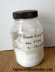 Make Your Own Brown Gravy Mix Jar - haphazardhomemaker.com
