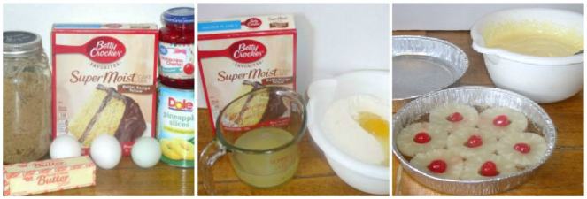 Easy Pineapple Upside Down Cake Collage - haphazardhomemaker.com