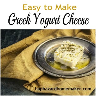 Easy to Make Greek Yogurt Cheese