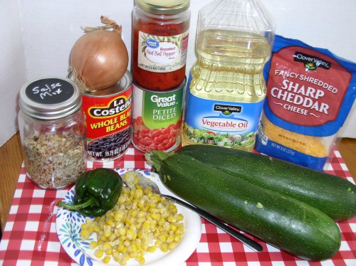 Mexican Stuffed Zucchini Ingredients - haphazardhomemaker.com
