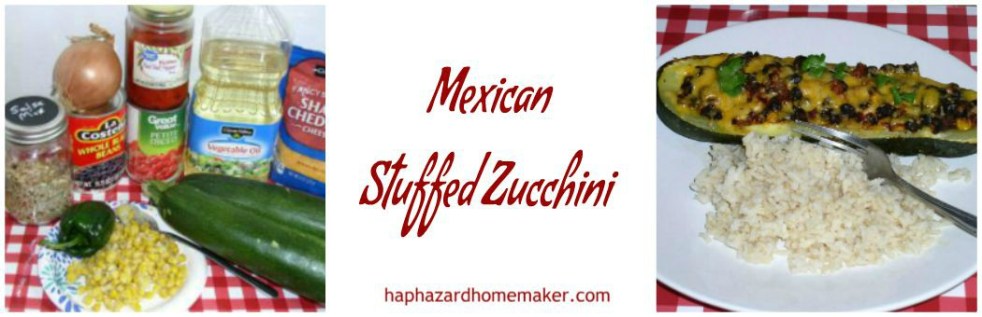 Mexican Stuffed Zucchini Boats- haphazardhomemaker.com