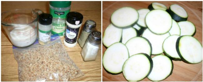 Oven-Baked "Fried" Zucchini Ingredients