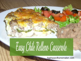 Chiil Relleno with refried beans and salad