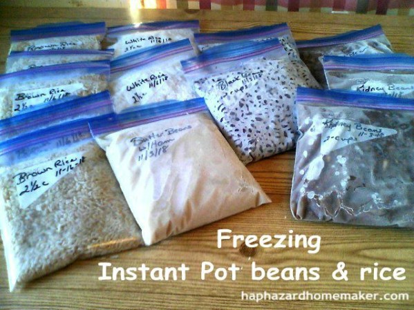 Freezing Beans & Rice Cooked in an Instant Pot - haphazardhomemaker.com