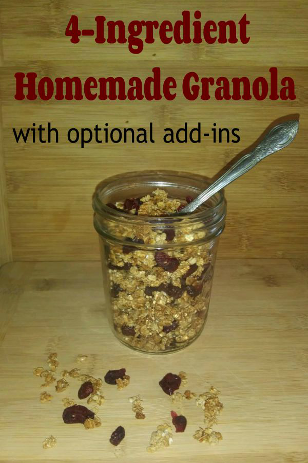 Quick & Easy 4-Ingredient Homemade Granola - haphazardhomemaker.com