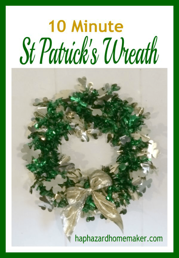 Easy St Patricks Wreath -haphazardhomemaker.com