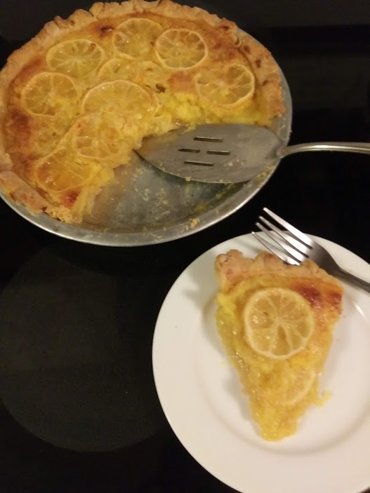 Shaker Lemon Pie with One Crust