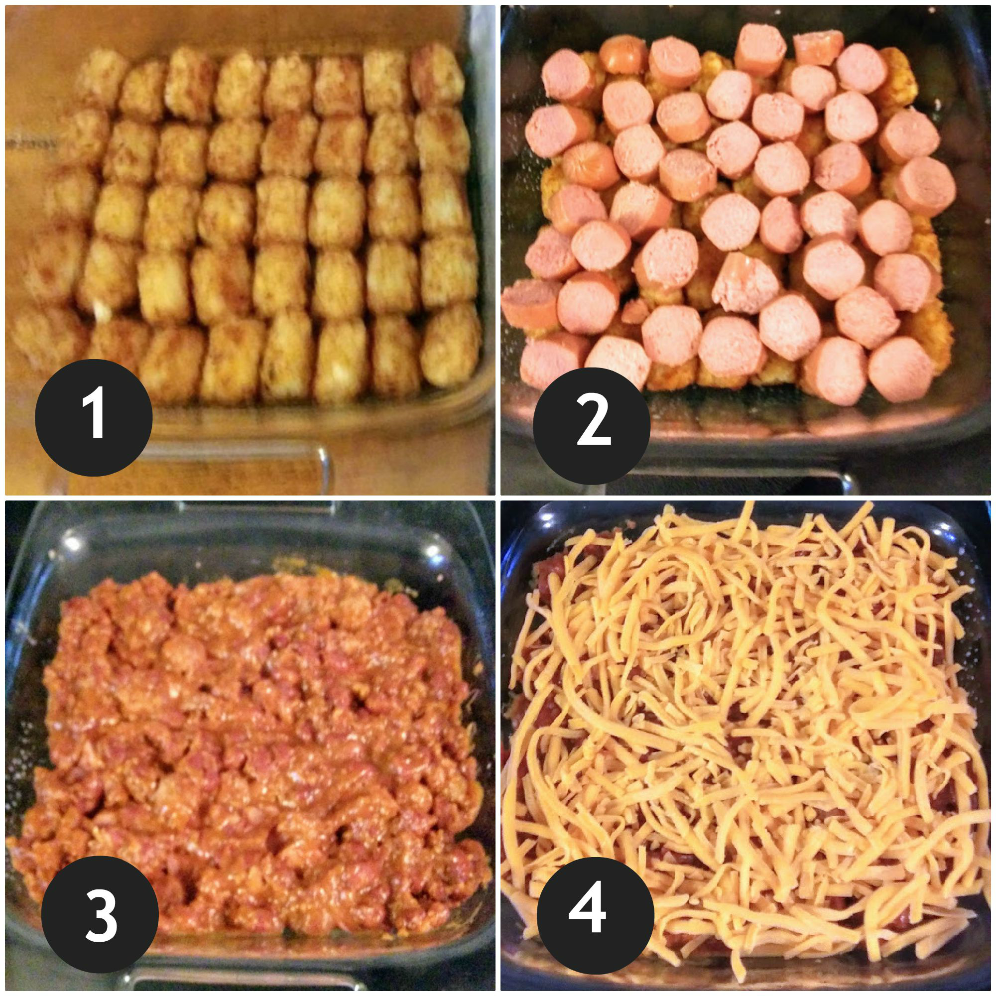 4 Ingredient Chili Cheese Dog Casserole - haphazardhomemaker.com