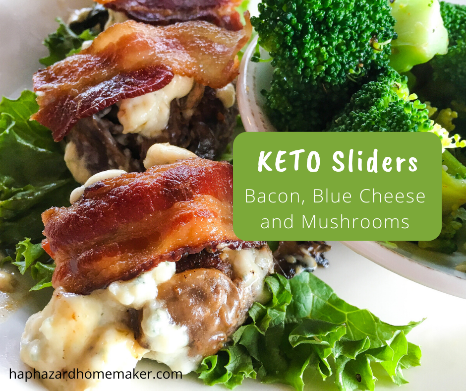 Keto Beef Sliders with Bacon, Blue Cheese and Mushrooms